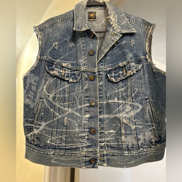 LEE  Vintage Denim Custom Vest L/XL 1970’s - Picture 1 of 12